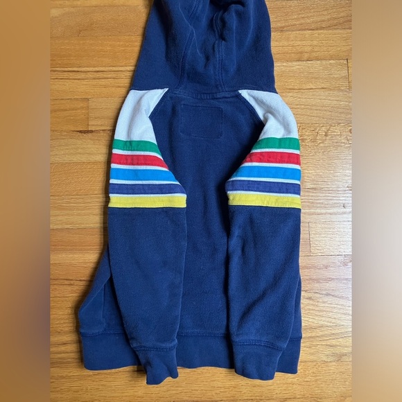 Mini Boden hooded pullover sweatshirt - Kids' Size 4-5 - w/pockets & stripes - Picture 6 of 11